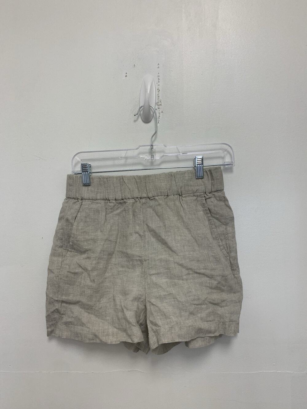 J. CREW NWOT Women's Tropez Lightweight Beige Linen Short XXS CA384